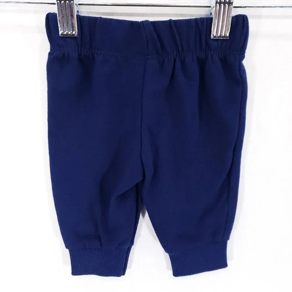 Carters Shirt Pants Two Piece Set Baby‎ Newborn Cream Blue Polar Bear Comfort